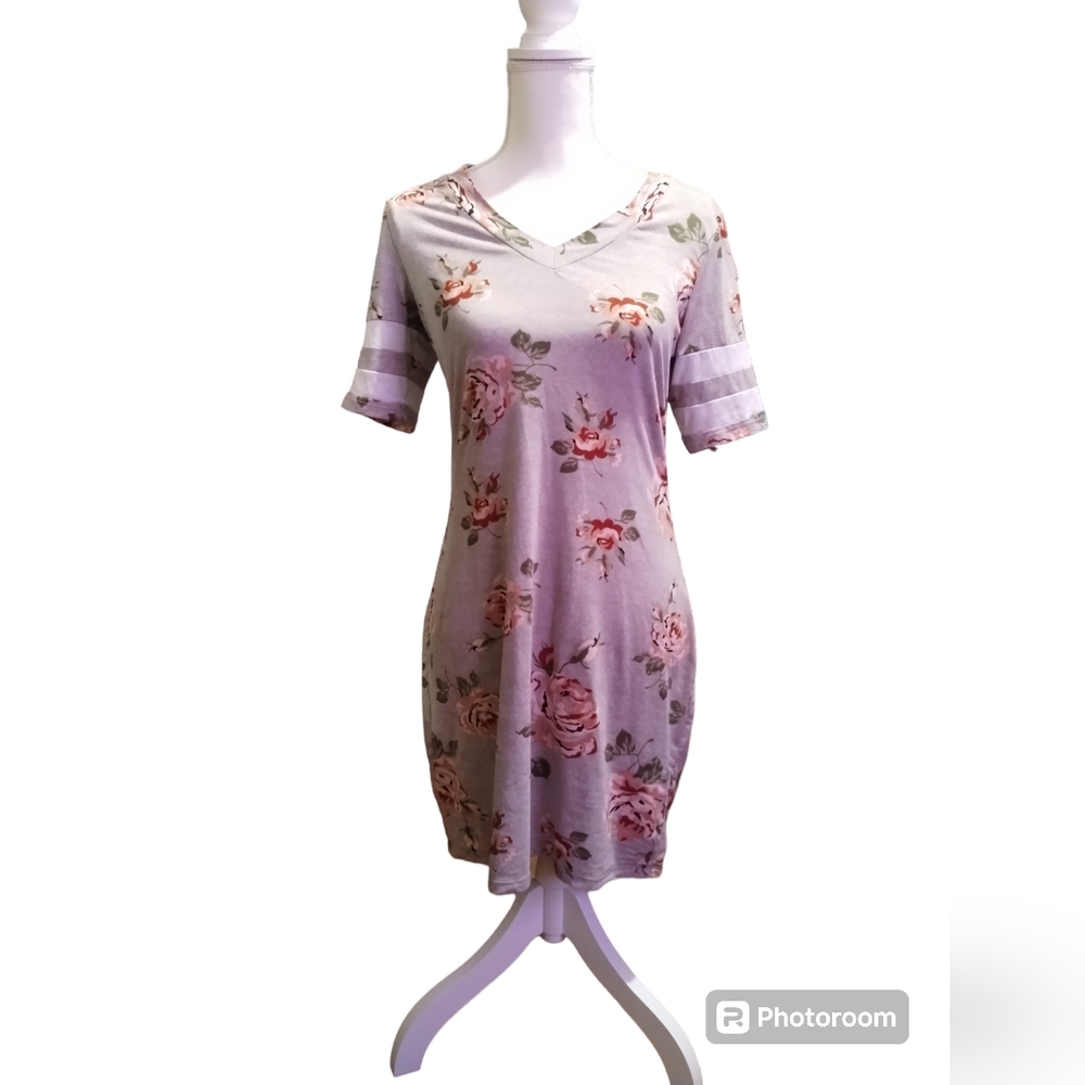 No Boundaries(Wal-Mart) Mid-Length Stretchy Floral Print Dress